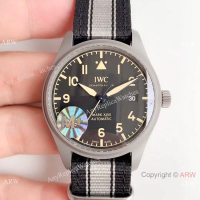 (M+) Swiss Replica IWC Mark XVIII Heritage Titanium Men Watch Nylon Strap